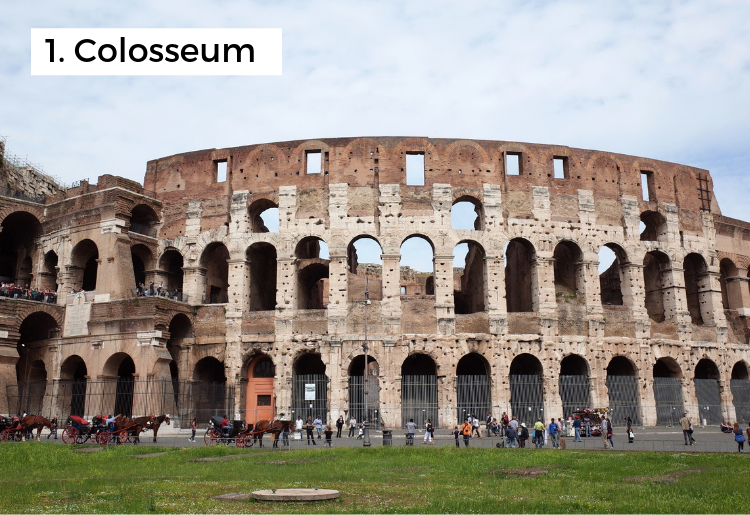 panoramic view of Colosseum in Rom