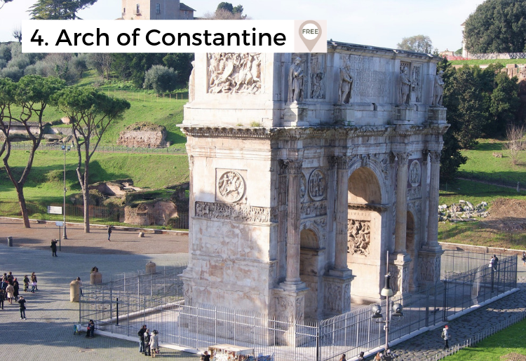arch of constantine in rome italy