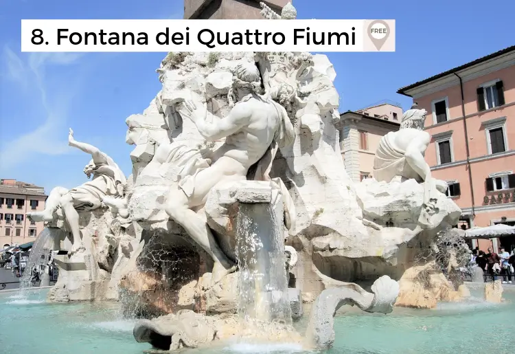 fountain of the four rivers in rome