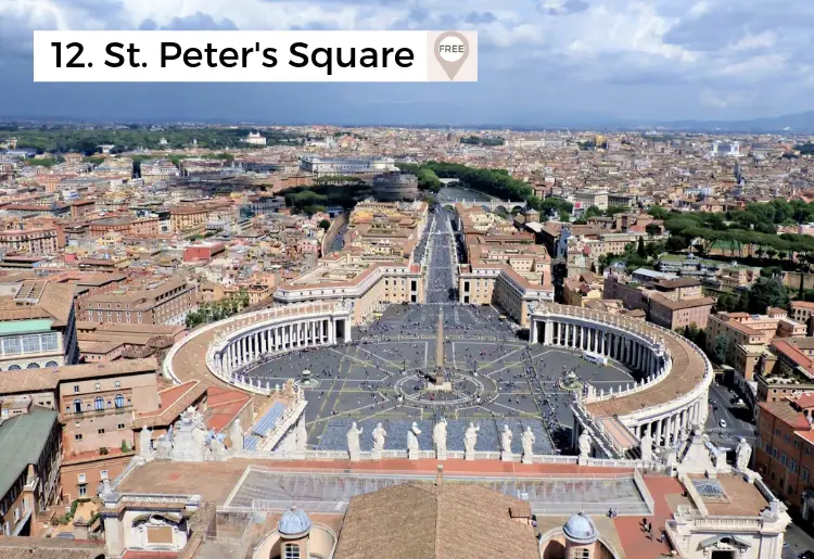 aerial view of st peters square