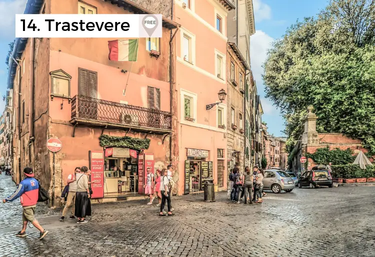 trastevere is one of the best neighborhoods in rome