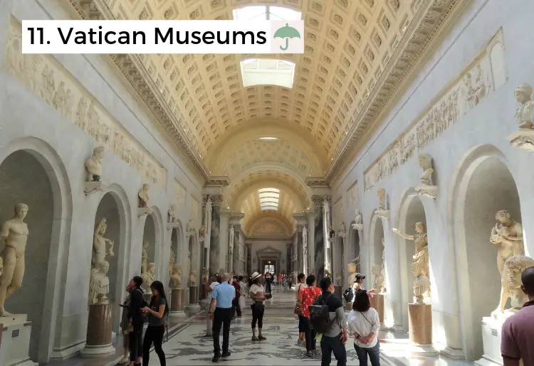 hallway inside the vatican museums