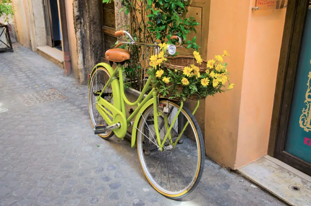 green bicycle