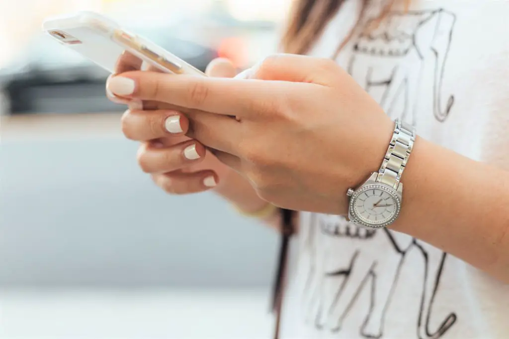 woman on a cell phone