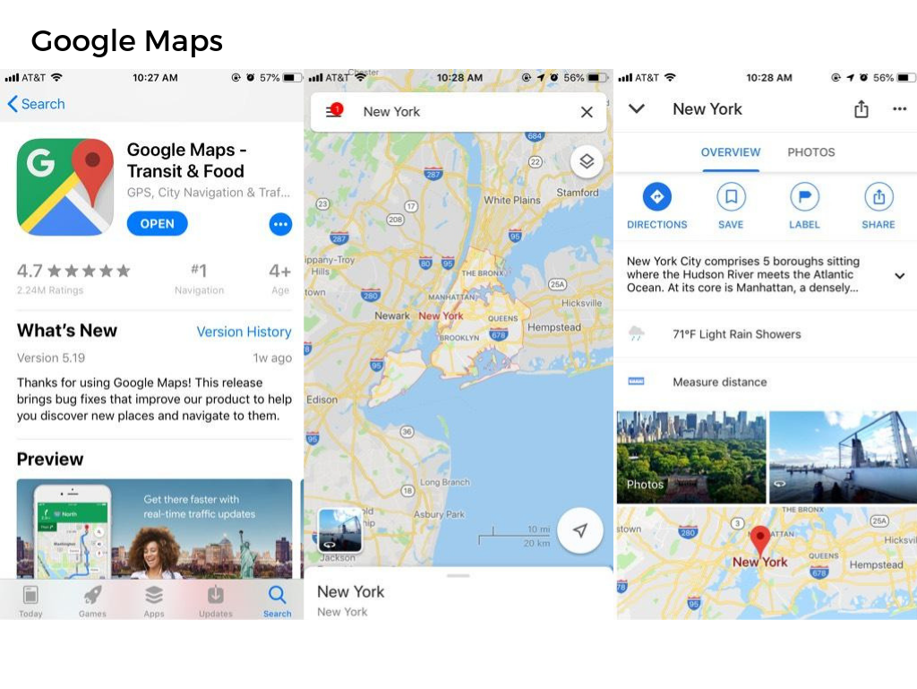use google maps when traveling to help navigate