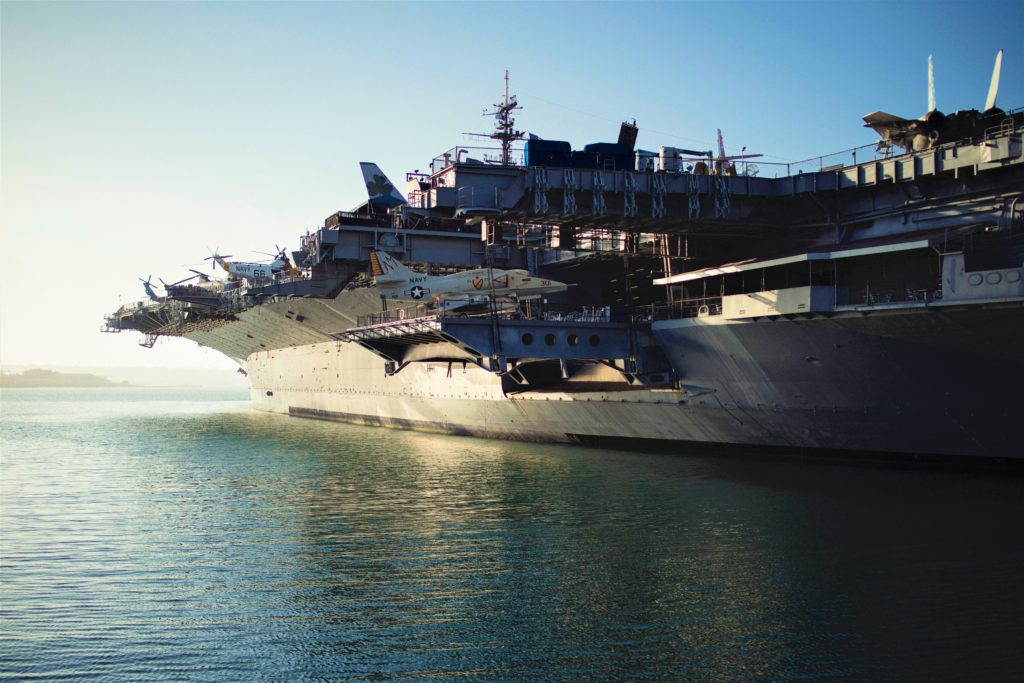 uss midway ship in San Diego harbor