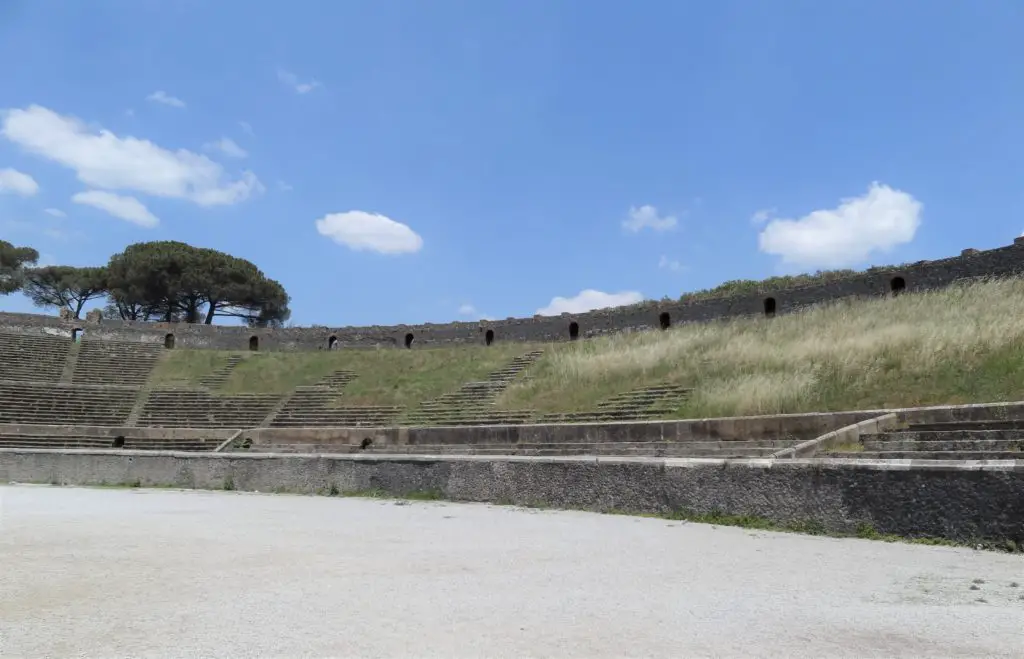 largest amphitheater still standing at pompeii ruins