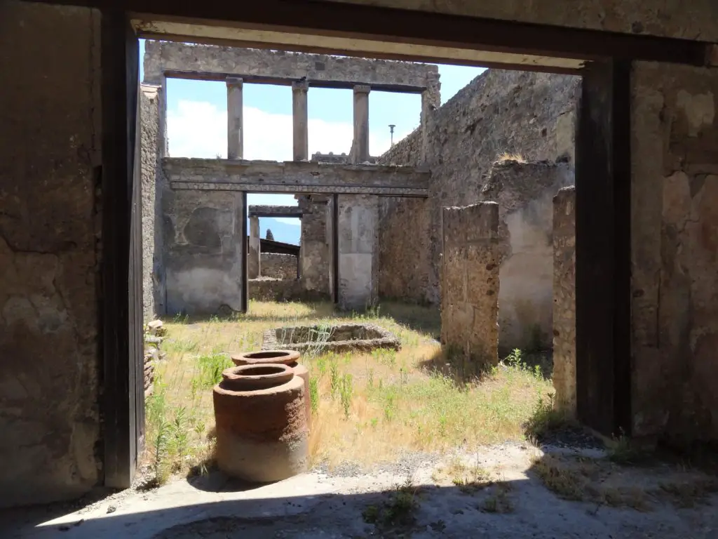 ruins of a dwelling at pompeii