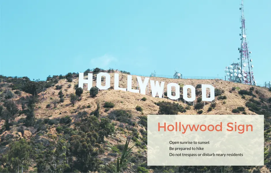on a los angeles itinerary, be sure to stop by the hollywood sign