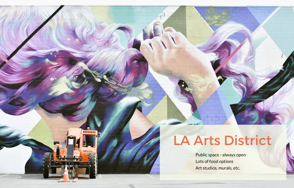 visit the la arts district for your los angeles itinerary