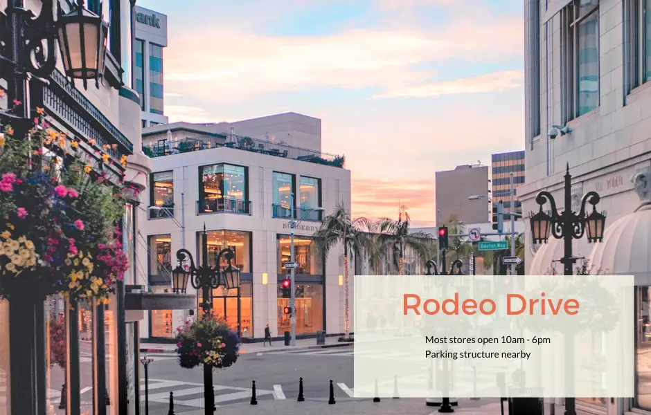 any itinerary to los angeles should include a visit to rodeo drive
