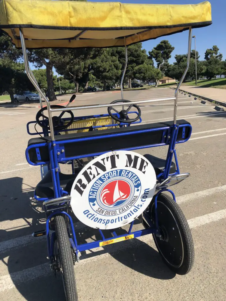 riding a surrey in mission bay san diego