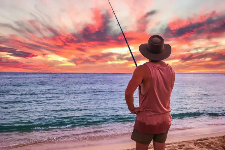 fishing on the beach in mission bay san diego