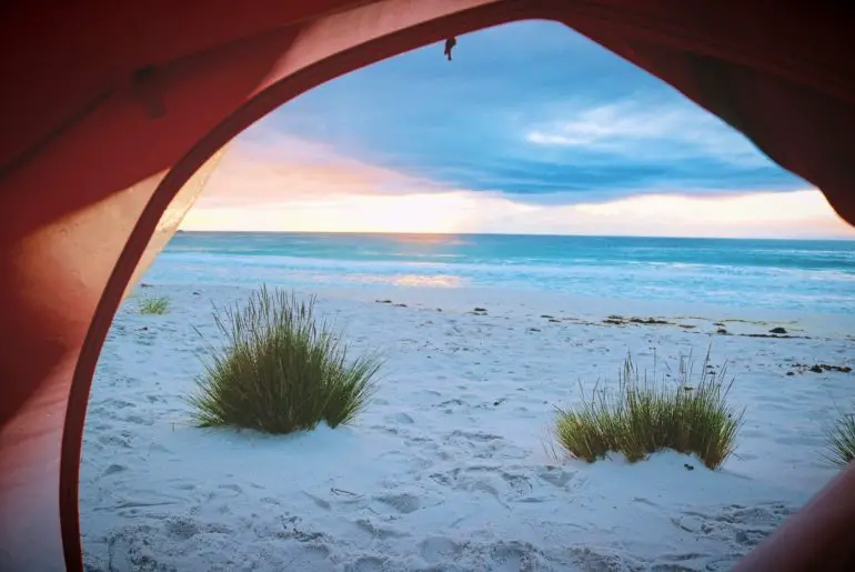 there are several beach camping options at mission bay san diego