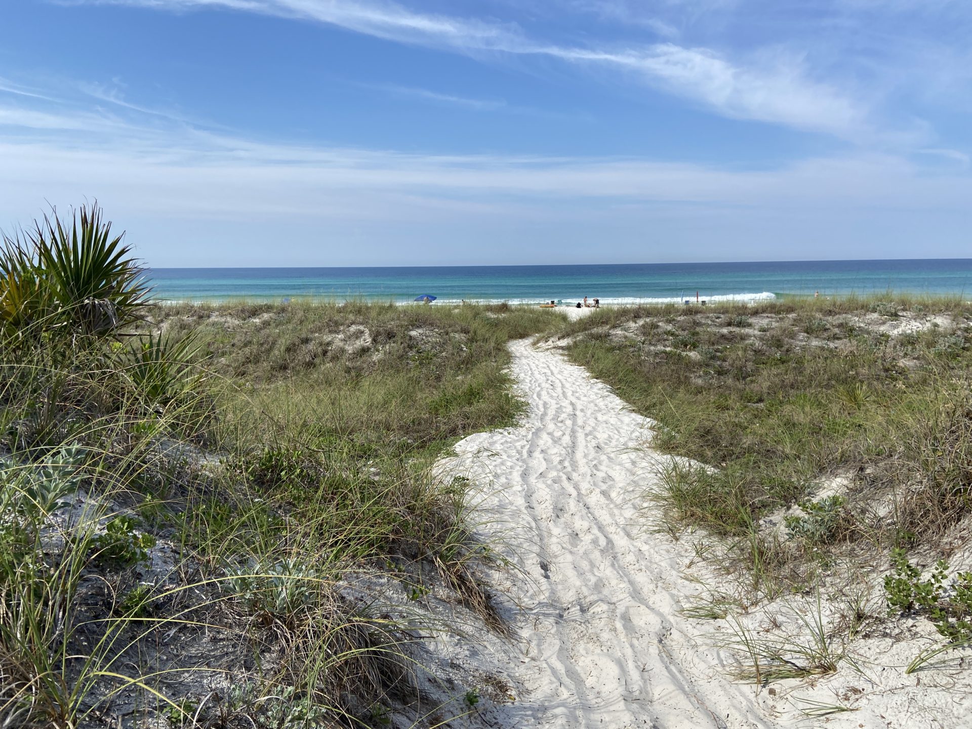 quiet beach on west end of PCB