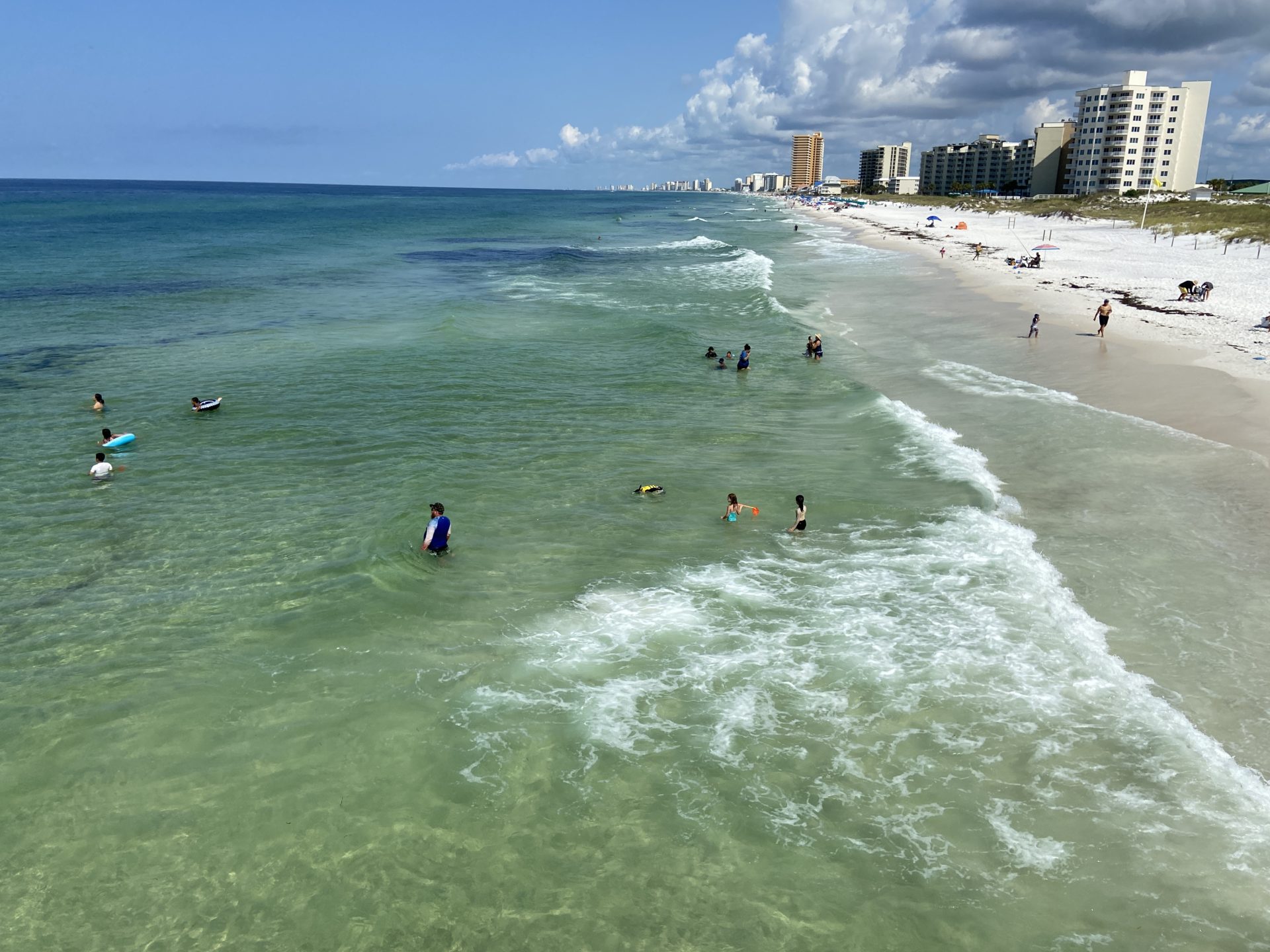 clear blue water in panama city beach