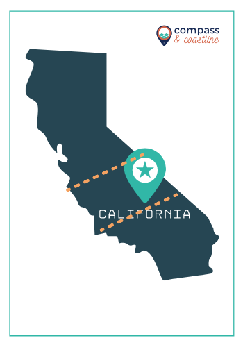 map of california divided into north, central and south