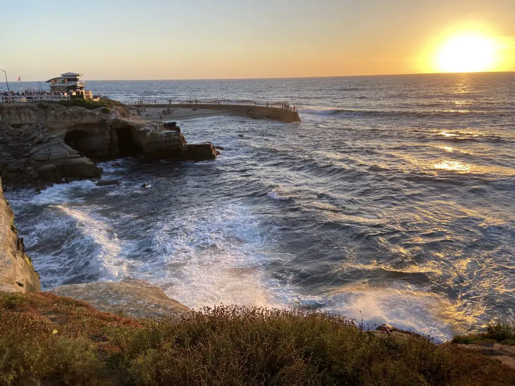 la jolla cove at sunset