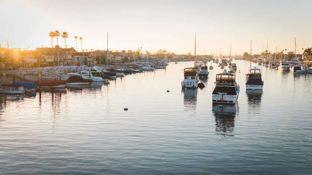 boats at newport beach