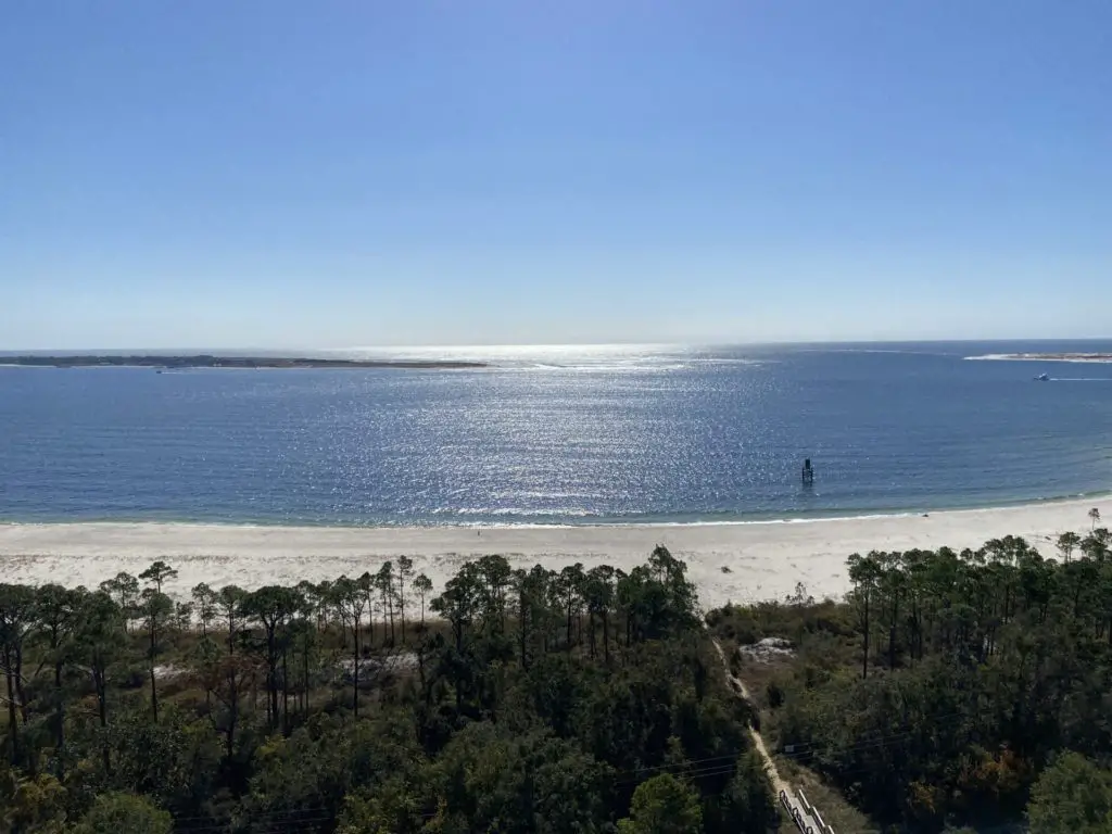 beautiful blue water in pensacola bay