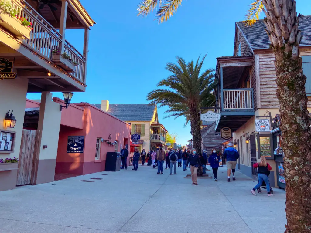 street view of the historic district in st augustine