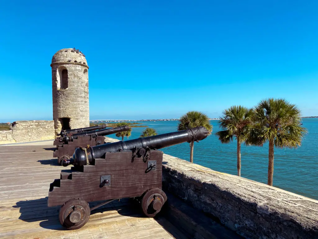 Canons at Castillo de San Marcos in St. Augustine Florida