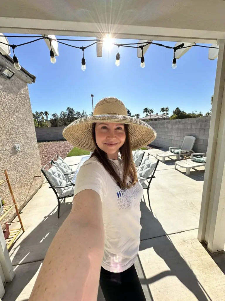 my newest sun hat for the beach